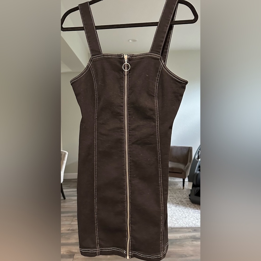 Topshop Denim Zipup Dress size 8